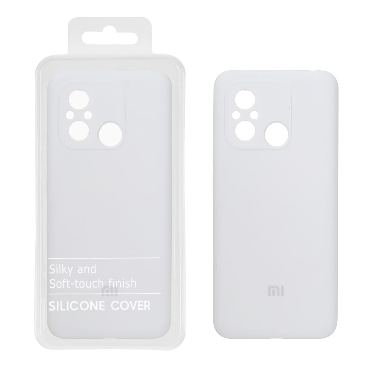 قاب سیلیکونی پاک کنی اورجینال درجه یک Xiaomi Redmi 12C / Redmi 11A / Poco C55 - سفید (پک دار) - NTC